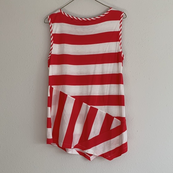 Cabi 5198 Carousel Asymmetrical Striped Tank Top - Picture 7 of 8
